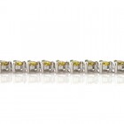 9.11CT Fancy Yellow Round Cut Diamond Tennis Bracelet